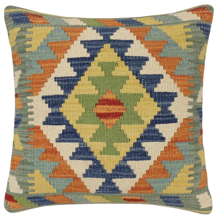 Tribal Rayner Turkish Hand-Woven Kilim Pillow