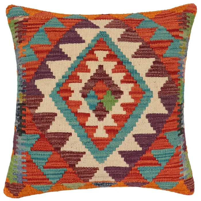 Tribal Tilley Turkish Hand-Woven Kilim Pillow