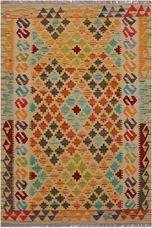 Tribal Turkish Kilim Blake Hand-Woven Wool Rug – 3’3” x 5’3”