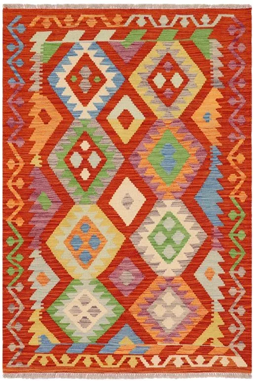 Tribal Turkish Kilim Edwin Hand-Woven Wool Rug – 3’5” x 5’0”