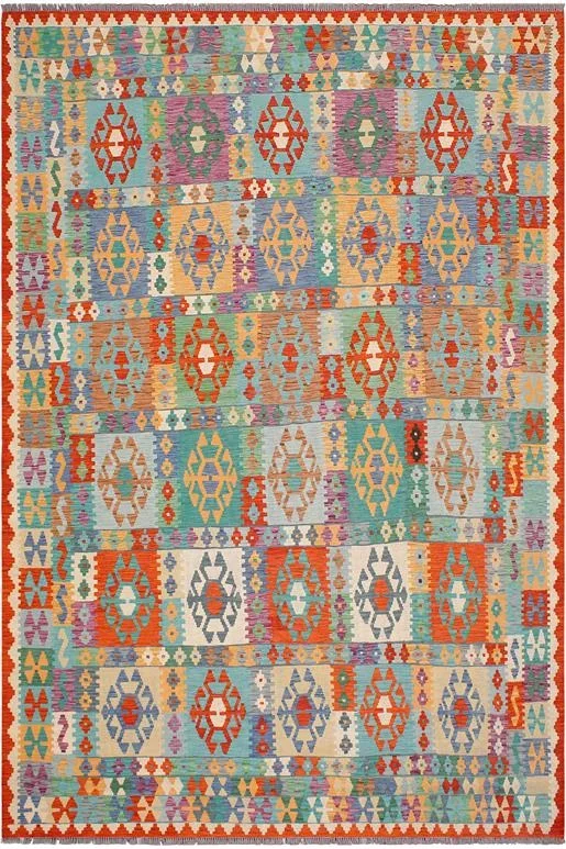 Tribal Turkish Kilim Leslie Hand-Woven Wool Rug – 8’4” x 9’9”