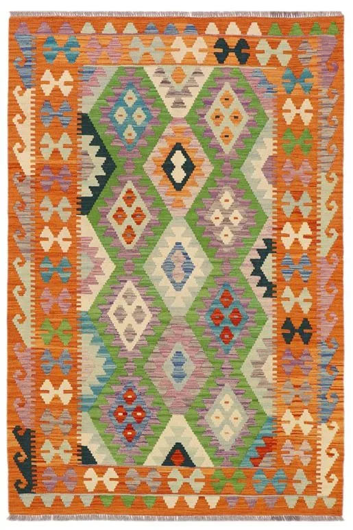 Tribal Turkish Kilim Sydney Hand-Woven Wool Rug – 4’2” x 5’11”