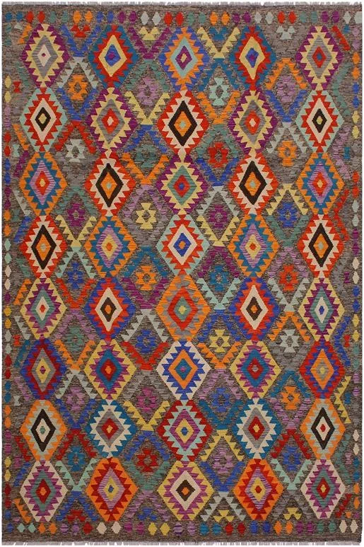 Tribal Turkish Kilim Winnie Hand-Woven Wool Rug – 7’0” x 9’8”