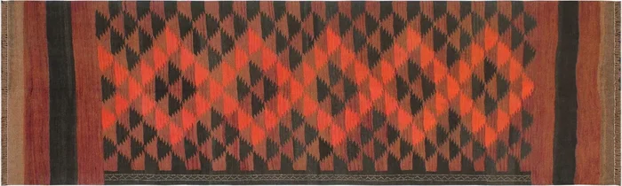 Tribal Vintage Kilim Nannie Hand-Woven Area Rug – 3’5” x 10’1”