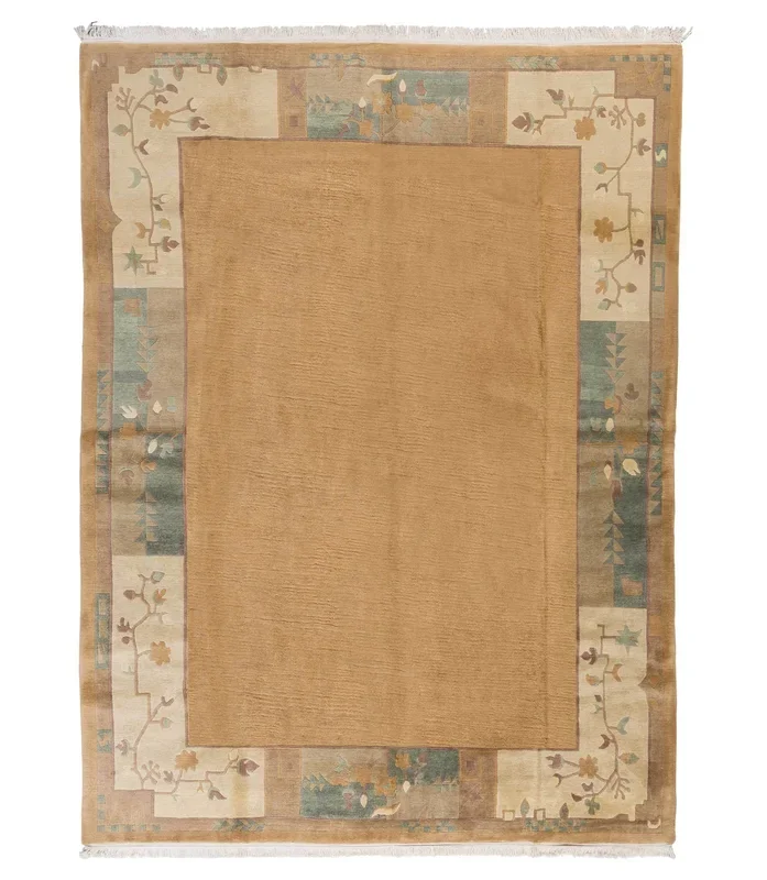 TUFENKIAN HAND KNOTTED TIBETAN RUG, SETANA BORDER