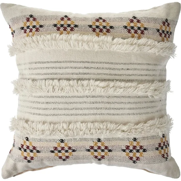 Tufted Multicolored Farmhouse LR07445 Throw Pillow