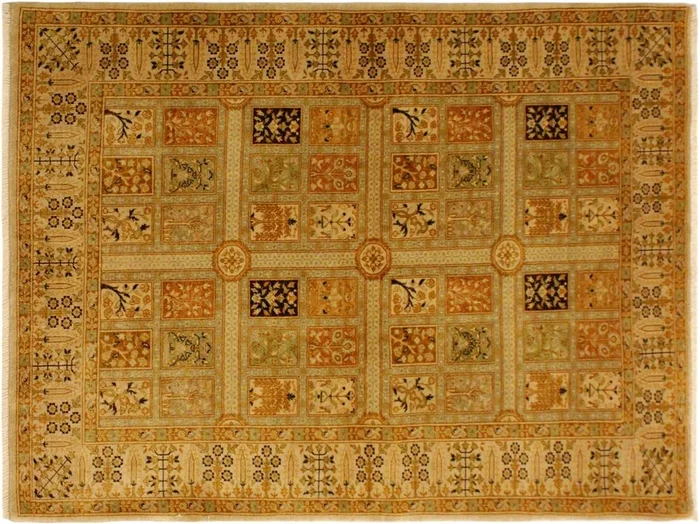 Turkish Knotted Istanbul Cammy Tan/Gold Wool Rug – 4’2” x 6’0”