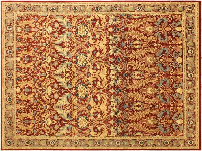 Turkish Knotted Istanbul Loyce Red/Red Wool Rug – 9’0” x 11’9”