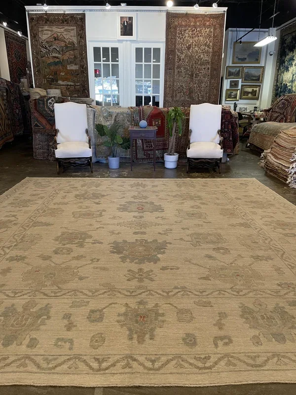Turkish Oushak Rug – 12’10” x 12’3″