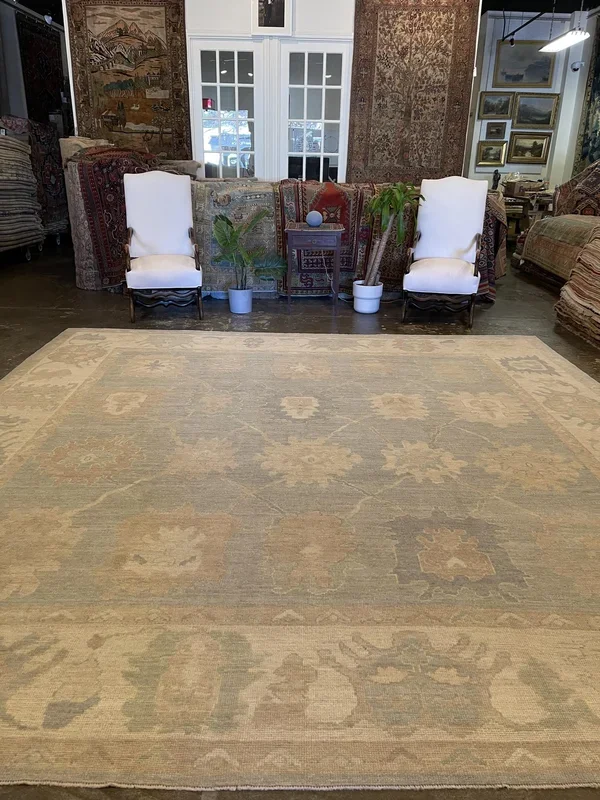 Turkish Oushak Rug – 12’2″ x 12’5″