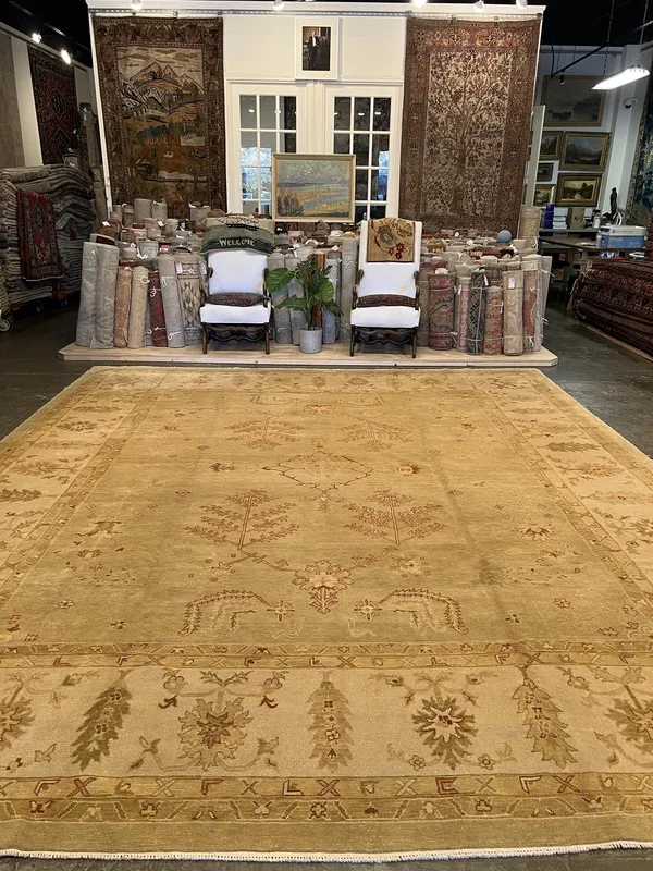 Turkish Oushak Rug – 12’9″ x 14’9″