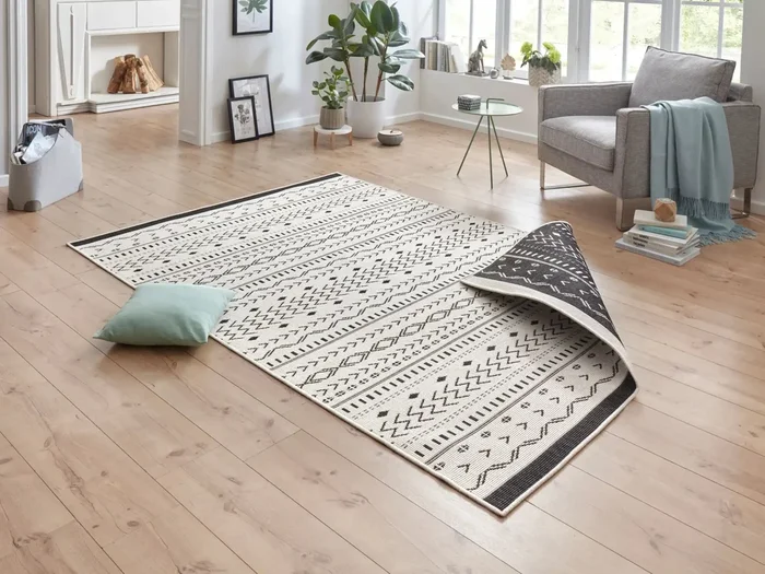 Twin Supreme 103438 Kuba Black Cream Rug