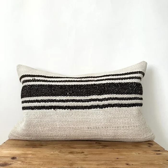 Tynesha – White Hemp Pillow Cover