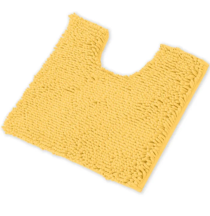 U-Shaped Toilet Bathroom Rug, 20×20 inch, Sunshine Yellow