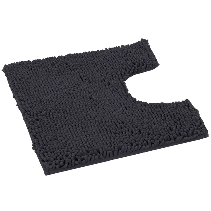 U-Shaped Toilet Bathroom Rug, 20×23, Charcoal