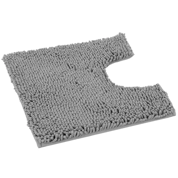 U-Shaped Toilet Bathroom Rug, 20×23, Light Grey