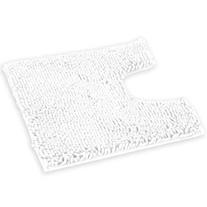 U-Shaped Toilet Bathroom Rug, 20×23, White