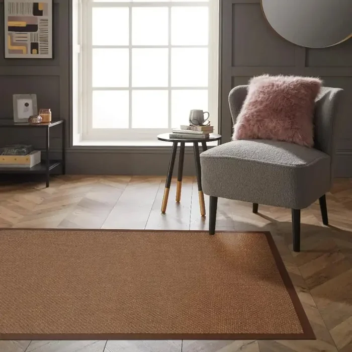 Urmston Sisal Jute Tiger Eye Brown Rug