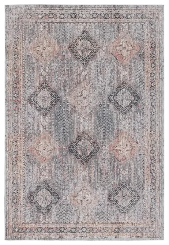 Vanadey VND01 Grey/Red Rug