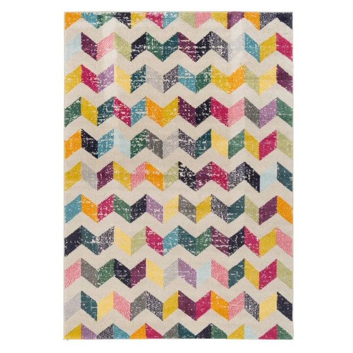Vibrant Zig Zag Area Rug – Iridian