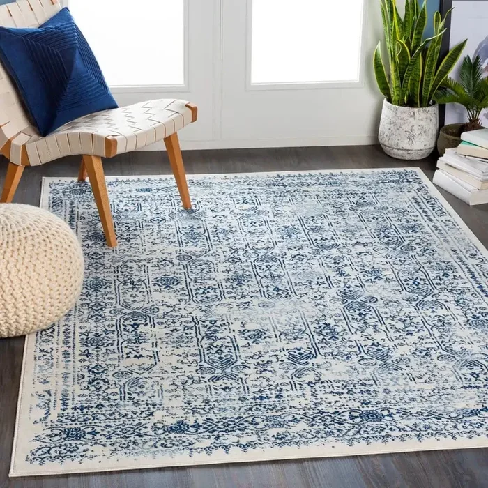 VICKY Vintage Traditional Oriental Boho Dark Blue