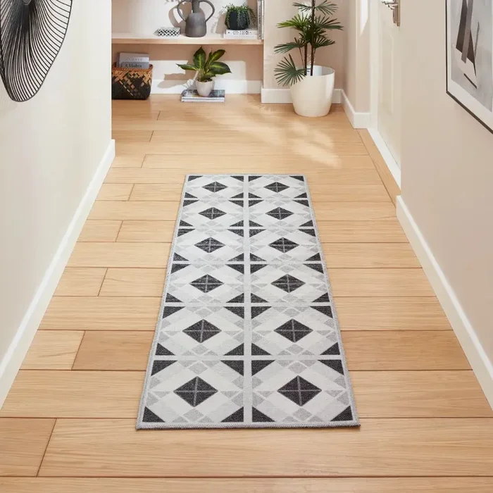 Victoria H1190 Grey/Light Grey Washable Rug