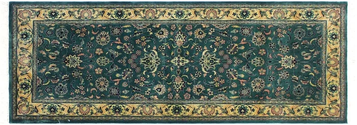 Victoria Heritage Hollie Green/Beige Wool Runner – 2’7” x 6’1”