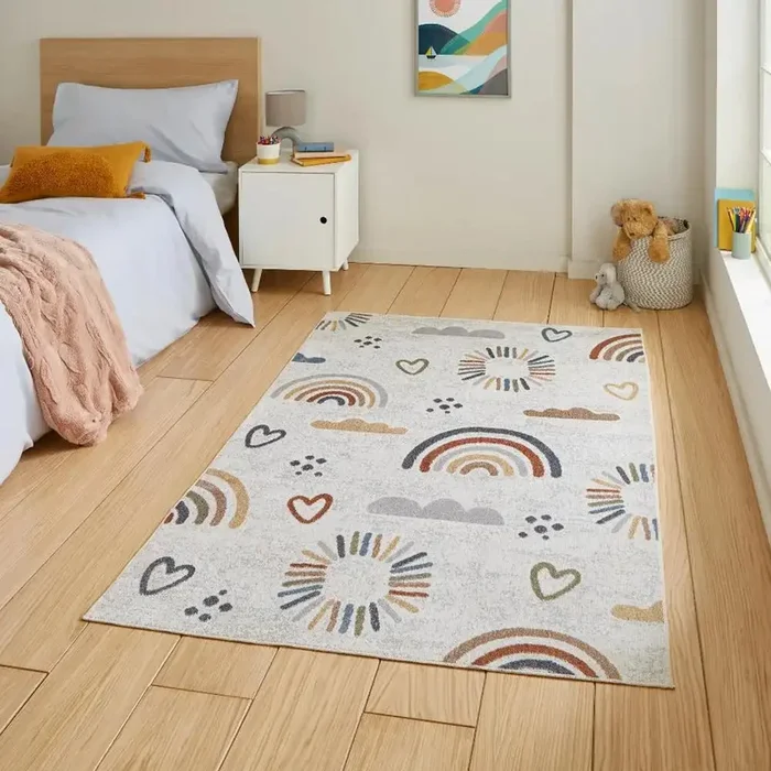 Vida washable Rainbow Sun Rug