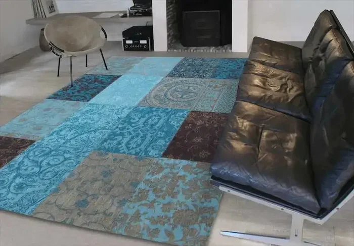 Vintage 8105 – Turquoise Washable Rug