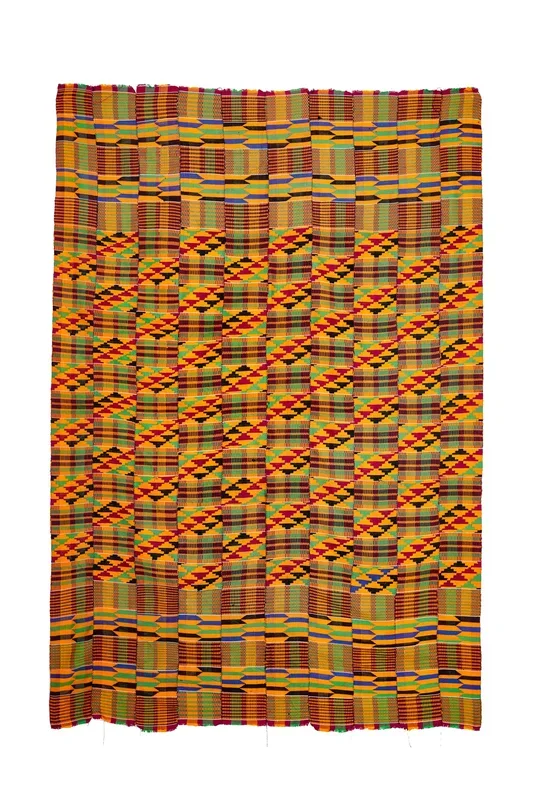 Vintage African Kente Textile 5’3″ x 3’6″