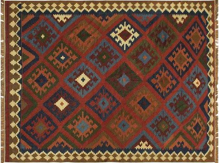 Vintage Antique 1970s Salvador Hand Woven Kilim Rug