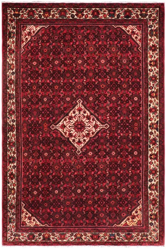 Vintage Antique Tabriz Gordon Red Beige Hand Knotted Wool Rug- 7’0” x 9’8”