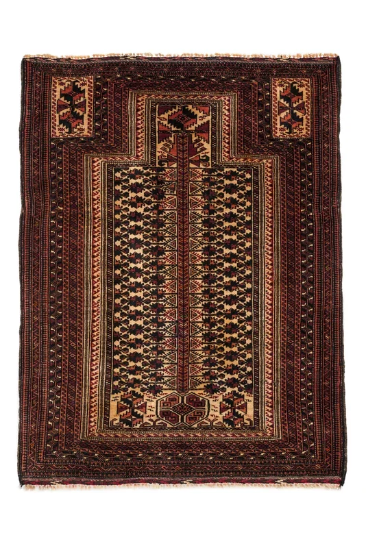 Vintage Baloch Prayer Rug 4’3″ x 3’5″