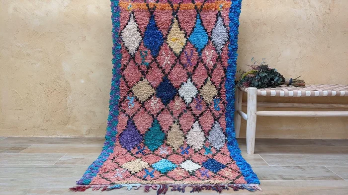 Vintage Boucherouite Rug – 170 x 85 cm || 5.58 x 2.79 feet