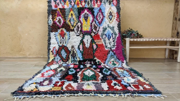 Vintage Boucherouite Rug – 230 x 130 cm || 7.55 x 4.27 feet