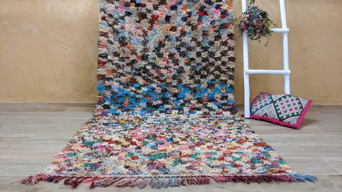 Vintage Boucherouite Rug – 235 x 125 cm || 7.71 x 4.1 feet