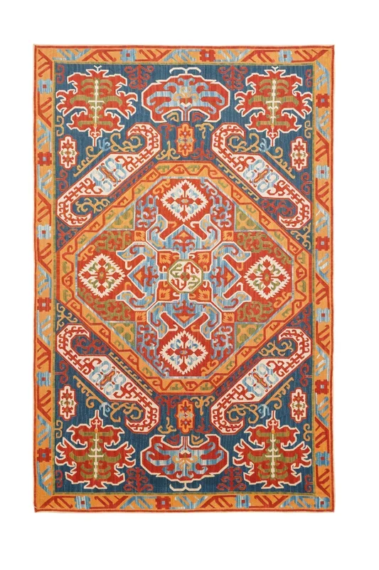 Vintage Dagestani Kaitag Silk Embroidery 3’7″ x 2’3″