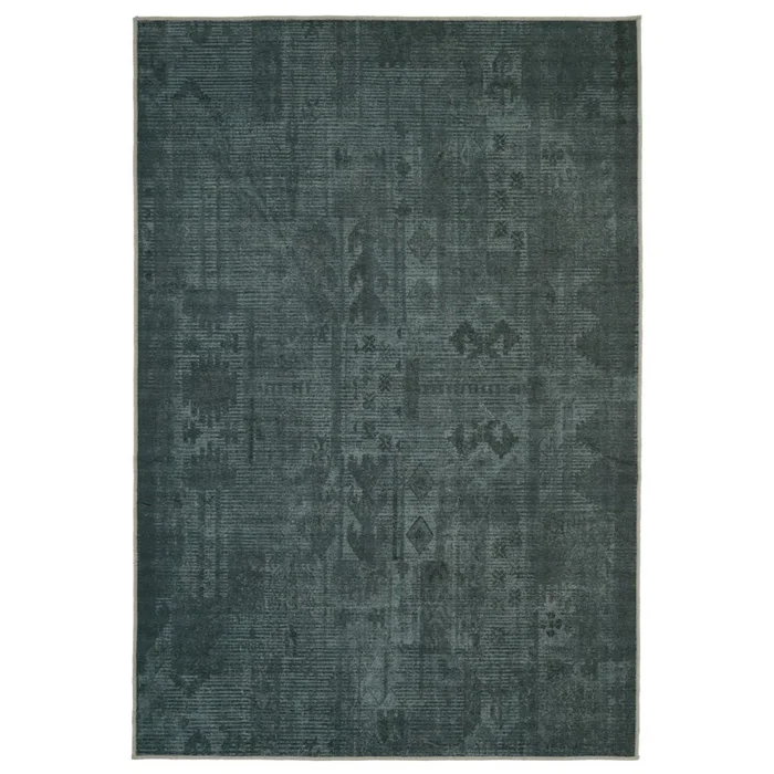 Vintage Distressed Green Washable Area Rug – Cleo