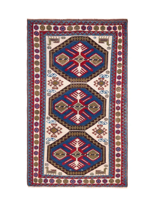 Vintage Fine Turkish Kazak Rug 5’8″ x 3’6″