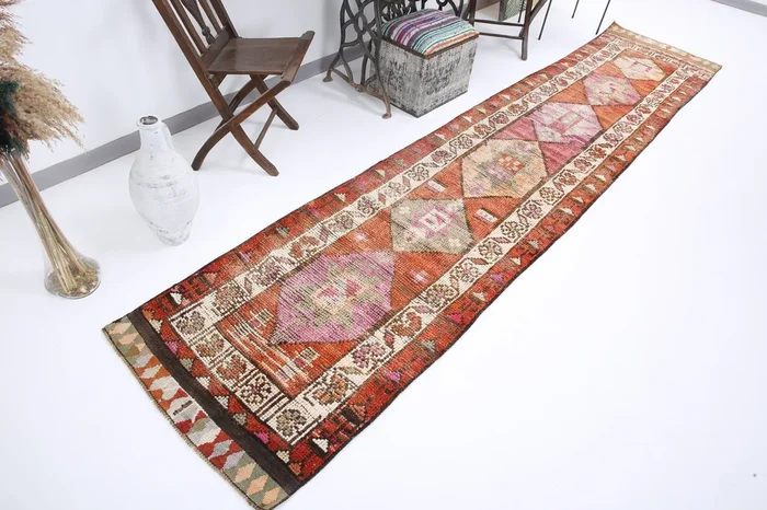 Vintage Herki Runner Rug 2’10” x 13’4″ ft