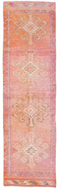 Vintage Herki Runner Rug 2’12” x 9’11” ft