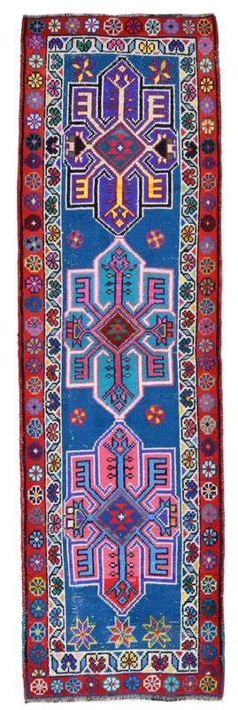 Vintage Herki Runner Rug 2’9″ x 9’4″ ft