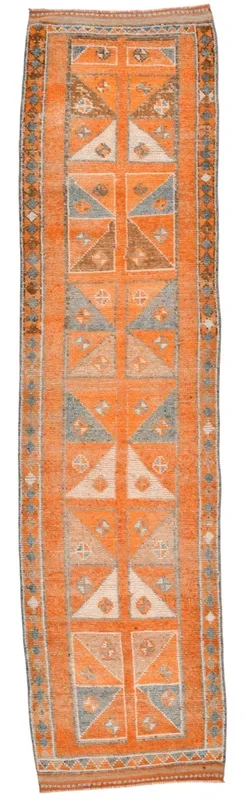 Vintage Herki Runner Rug 3’1″ x 12’2″ ft