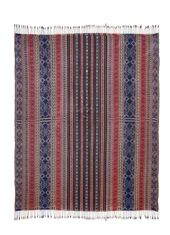 Vintage Indonesian Ikat Textile 7’6″ x 6’1″
