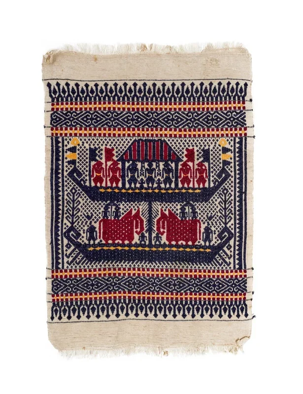 Vintage Indonesian Tampan Textile 1’5″ x 1’1″