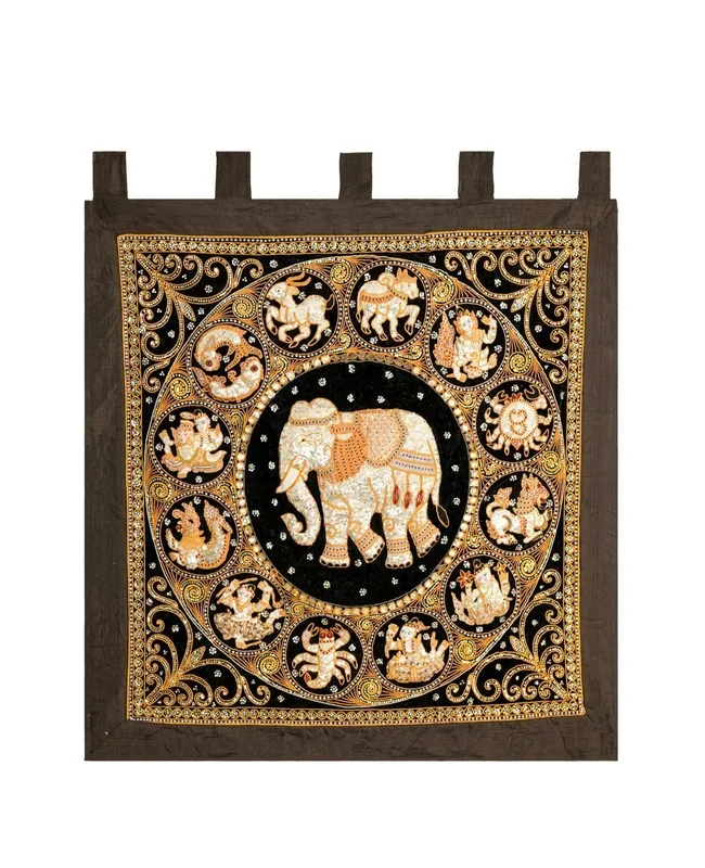 Vintage Kalaga elephant Tapestry 3’8″ x 3’6″