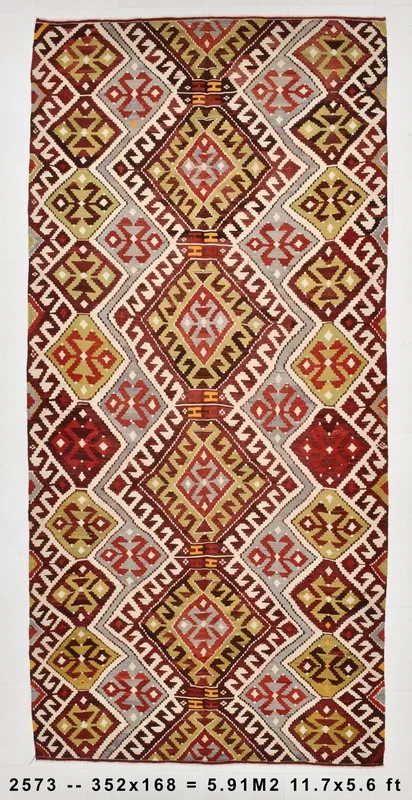 Vintage Kilim Anatolian 5’6″ x 11’7″ ft