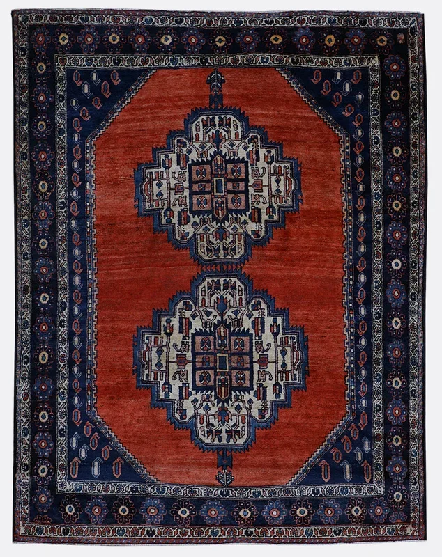 Vintage Persian Afshar Rug – 5’1″ x 6’7″