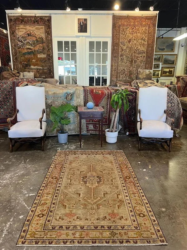 Vintage Persian Hamadan Rug – 4’3″ x 6’8″
