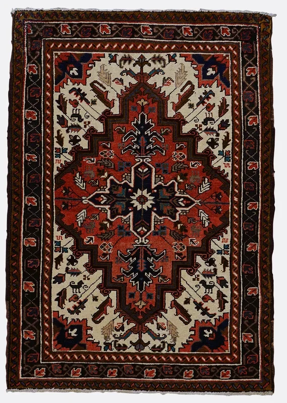 Vintage Persian Heriz Rug – 3’3″ x 4’9″